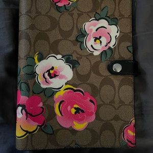 Coach calendar or notebook holder